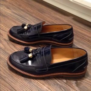 Stuart Weitzman Manila Navy Loafers